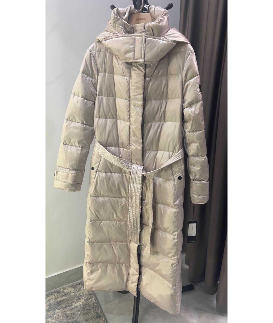 KARL LAGERFELD Бежевый полиэстеровый пуховик, фото 5