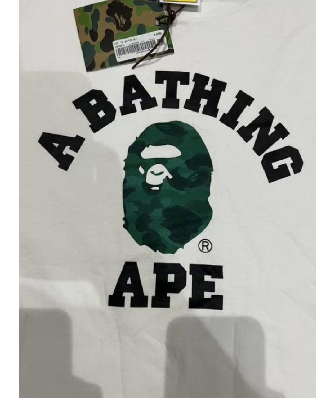 A BATHING APE Черная хлопковая футболка, фото 2