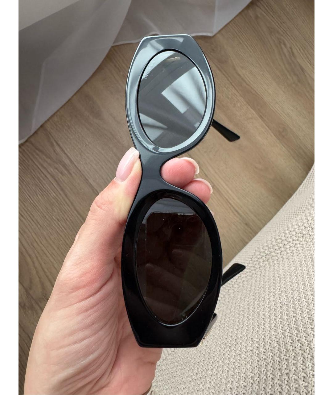 MIU MIU Черные пластиковые солнцезащитные очки, фото 3