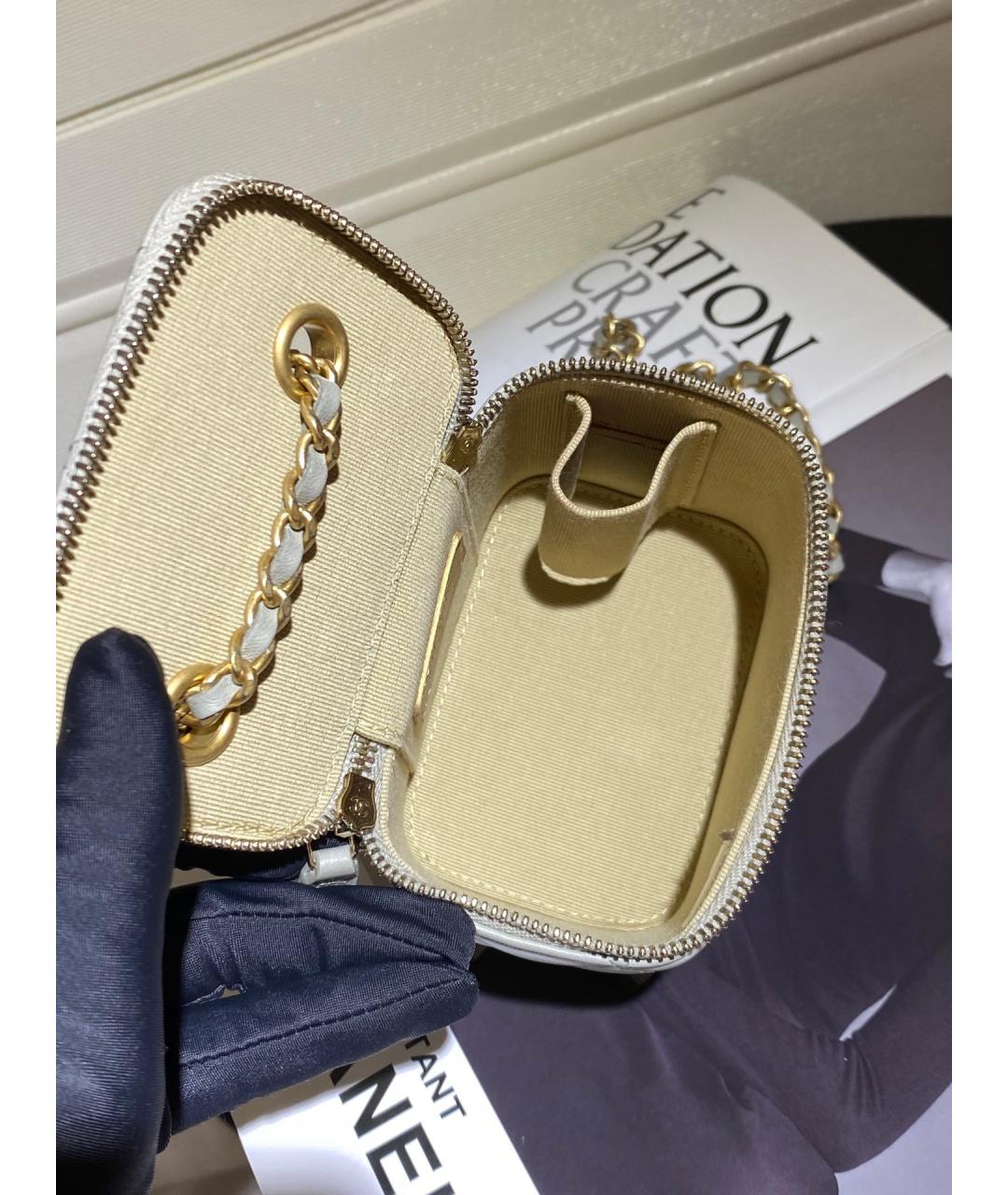 CHANEL Серая кожаная сумка через плечо, фото 6