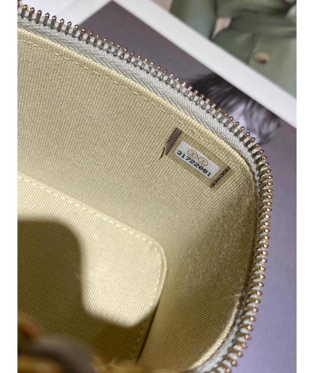 CHANEL Серая кожаная сумка через плечо, фото 7