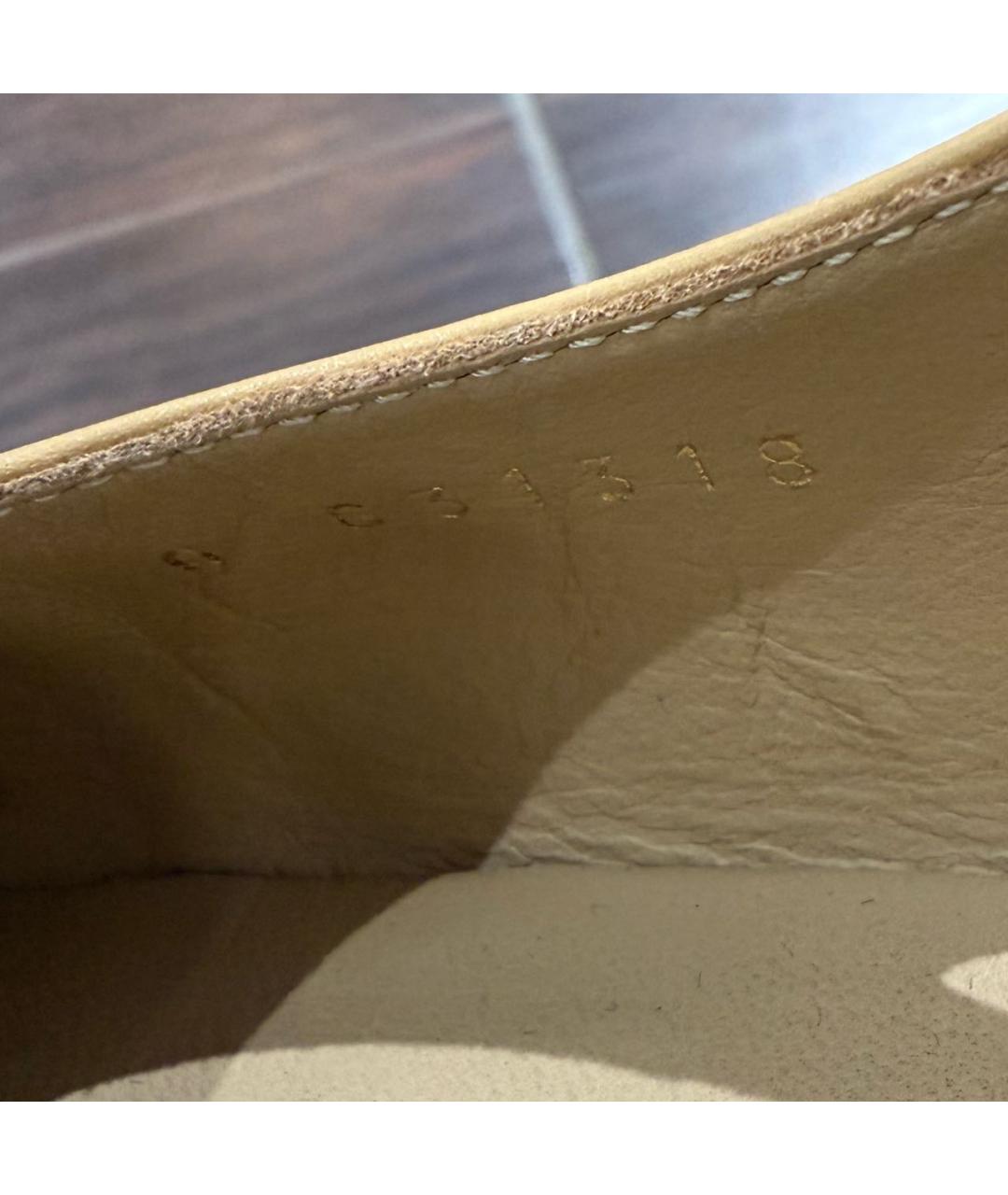 CHANEL Бежевые кожаные туфли, фото 8
