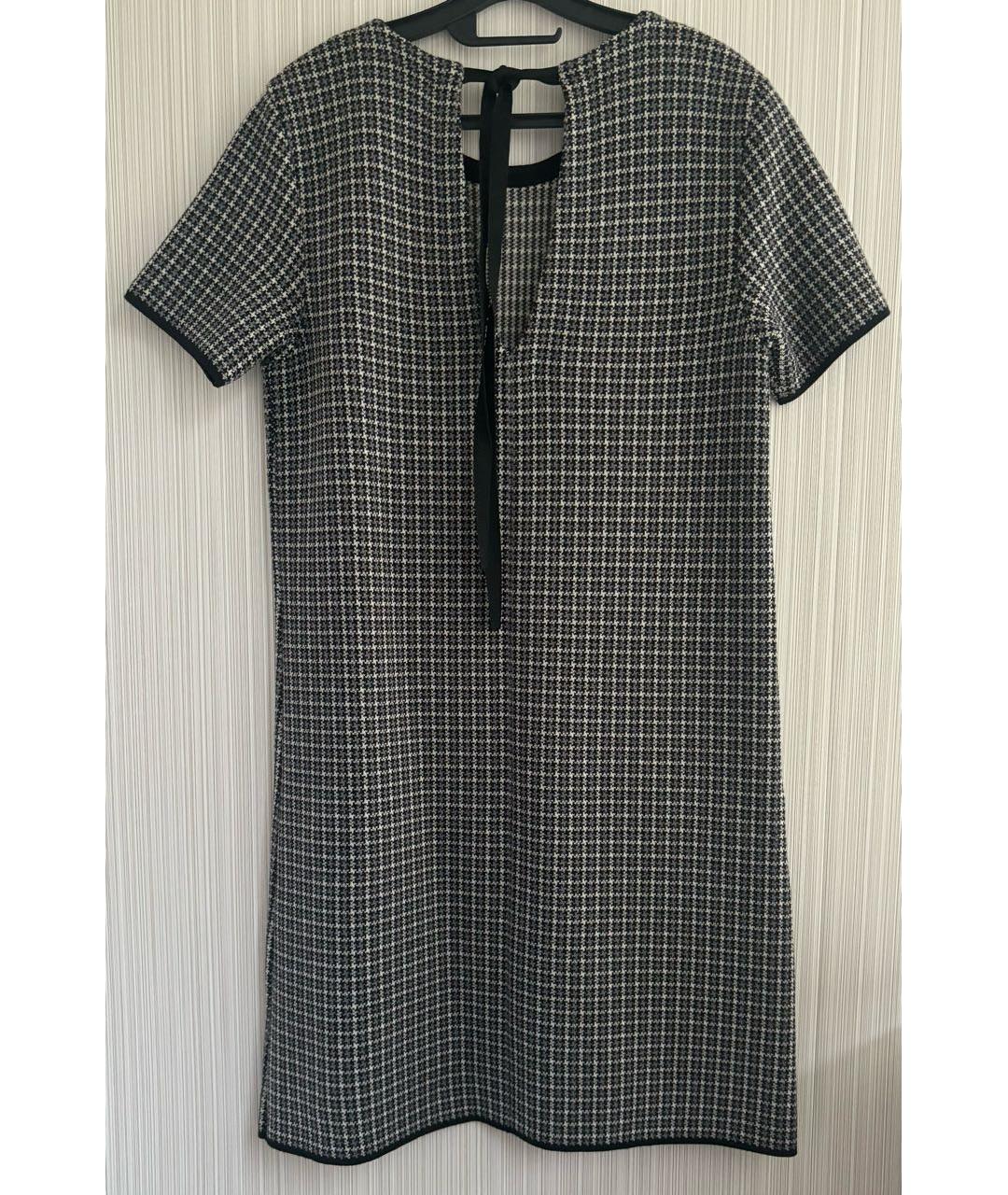 CHRISTIAN DIOR Мульти шерстяное повседневное платье, фото 2