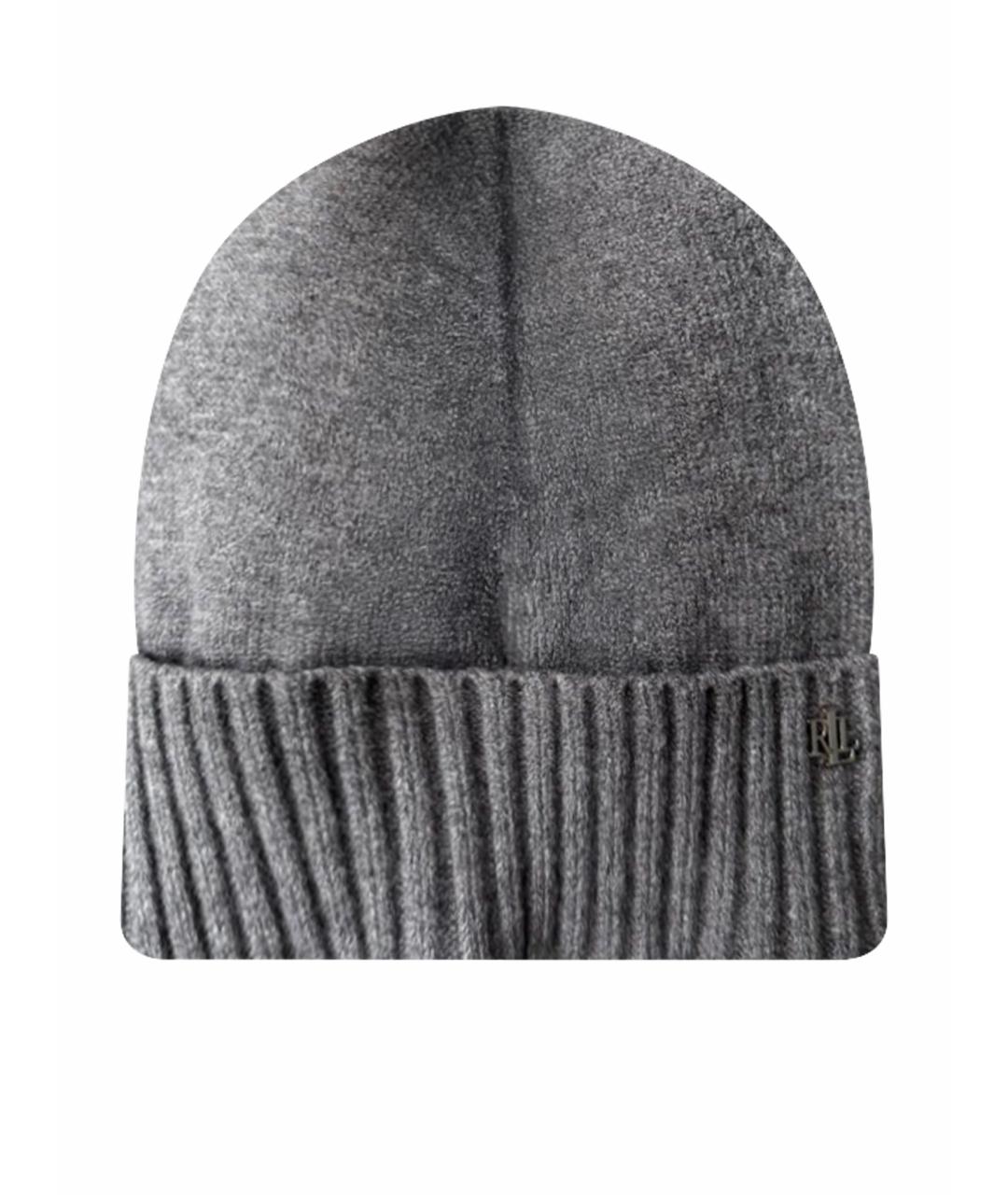 POLO RALPH LAUREN Серая шерстяная шапка, фото 1
