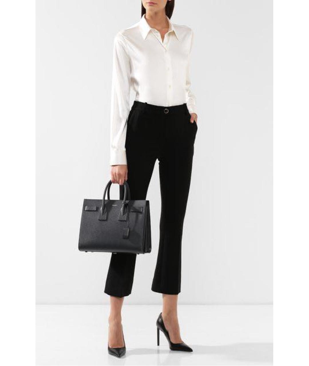 SAINT LAURENT Черная кожаная сумка через плечо, фото 7