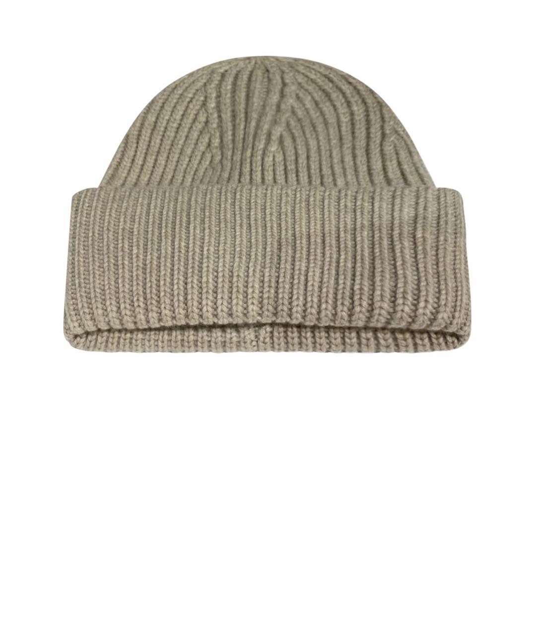 YVES SALOMON Бежевая шерстяная шапка, фото 1