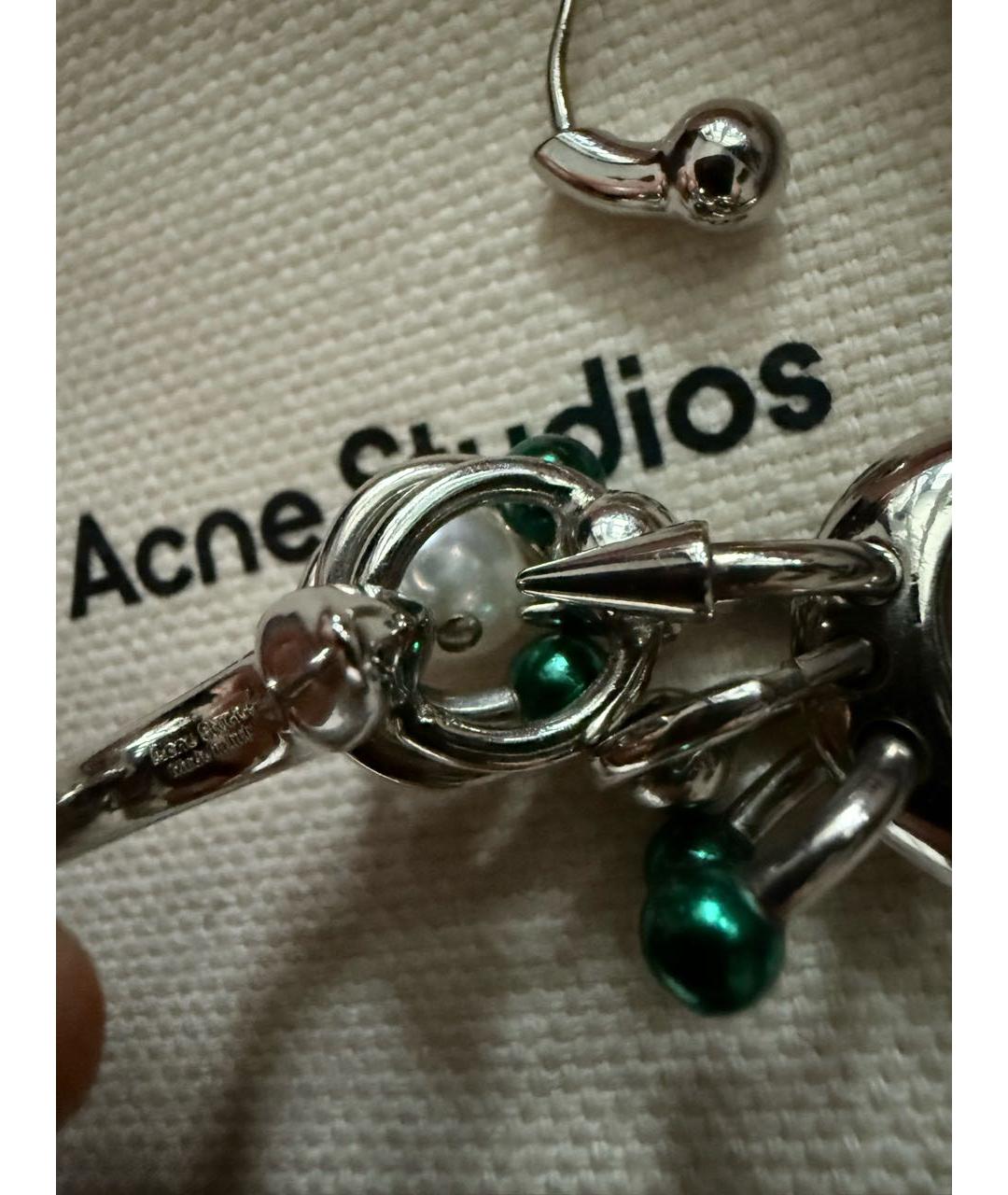 ACNE STUDIOS Серебряные латунные серьги, фото 4