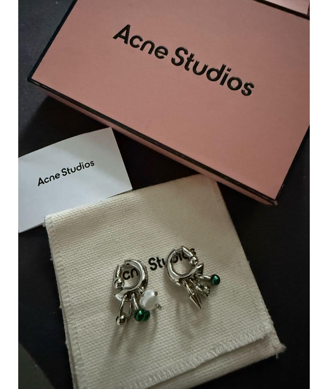 ACNE STUDIOS Серебряные латунные серьги, фото 5
