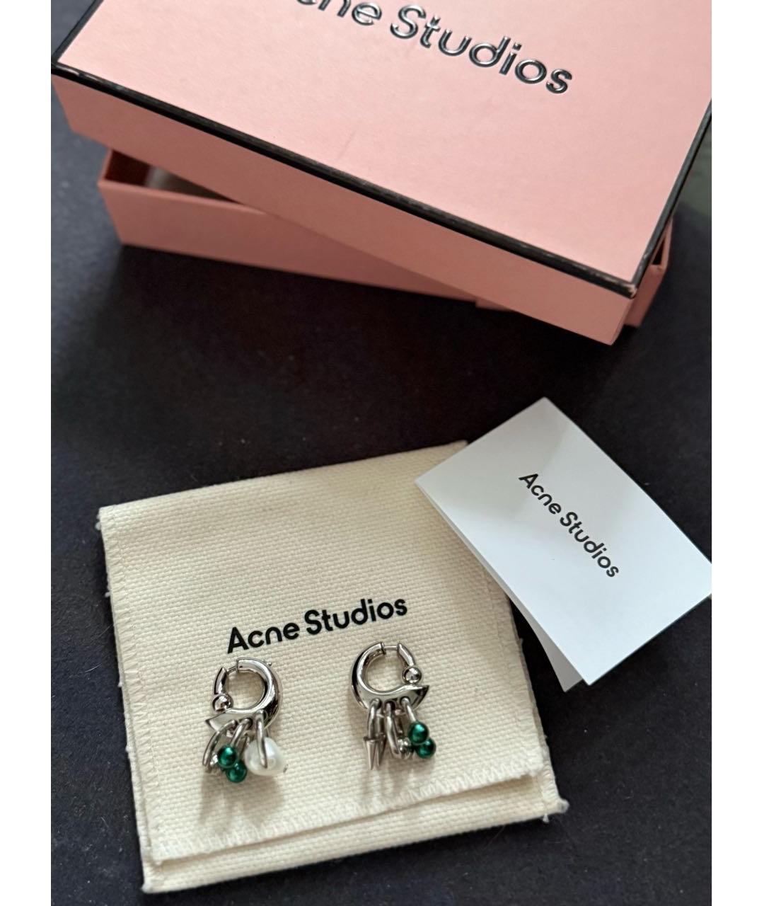 ACNE STUDIOS Серебряные латунные серьги, фото 2