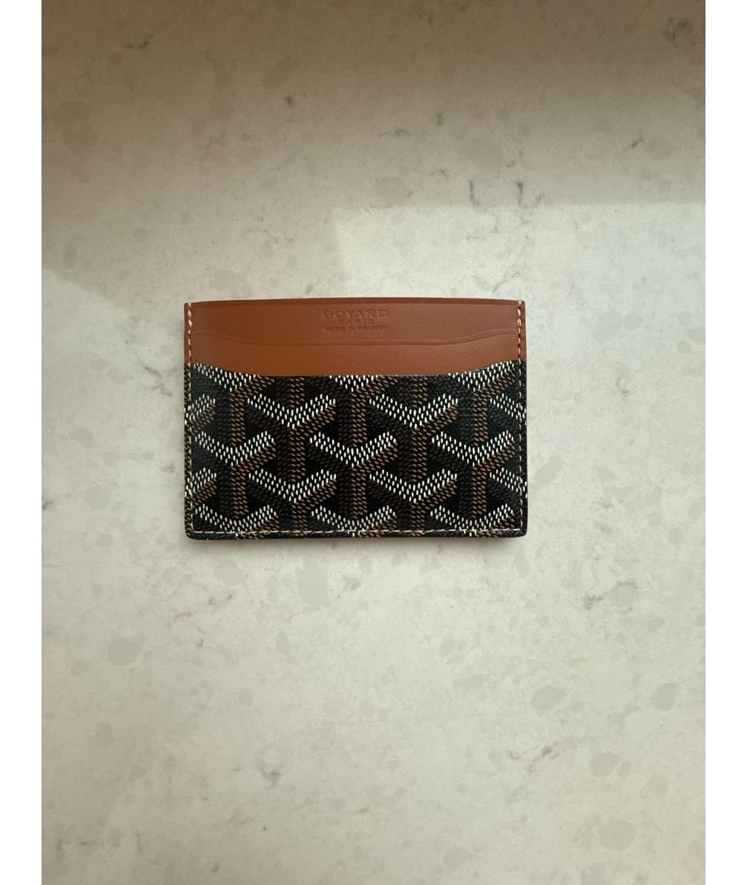 GOYARD Коричневый кожаный кардхолдер, фото 3