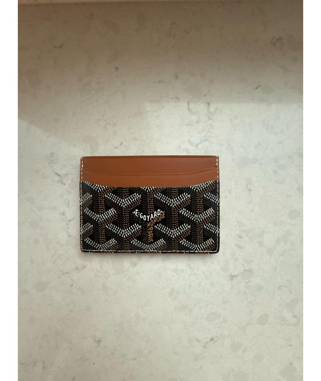 GOYARD Коричневый кожаный кардхолдер, фото 2