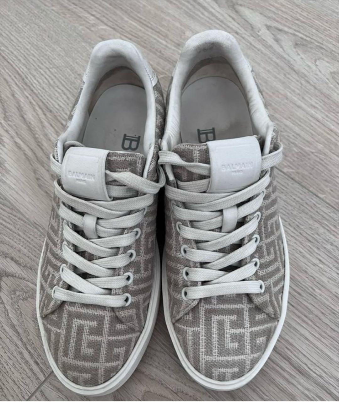 BALMAIN Розовые текстильные кроссовки, фото 3