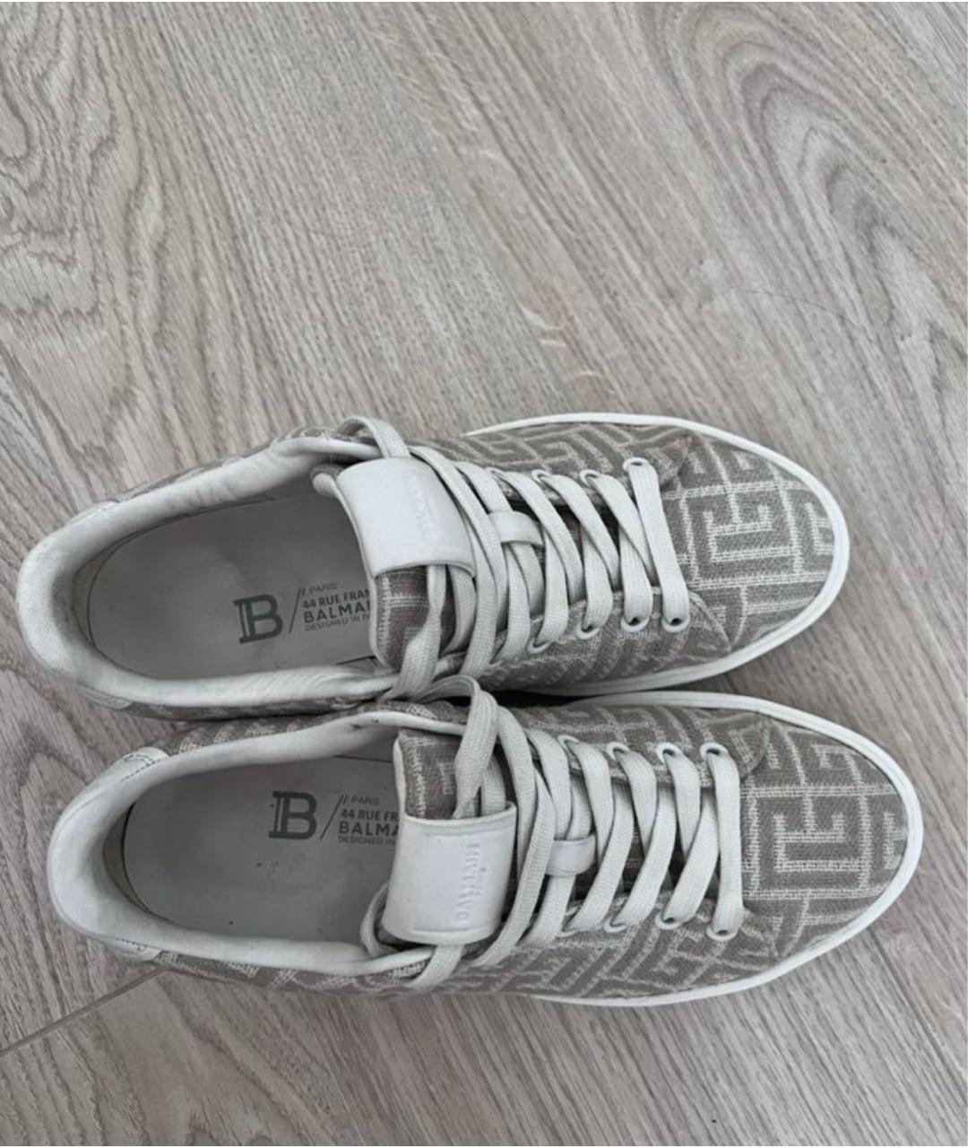 BALMAIN Розовые текстильные кроссовки, фото 4