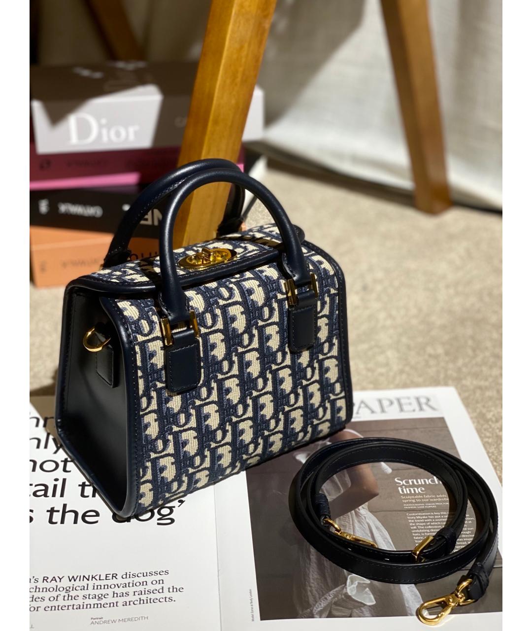 CHRISTIAN DIOR Черная жаккардовая сумка через плечо, фото 9
