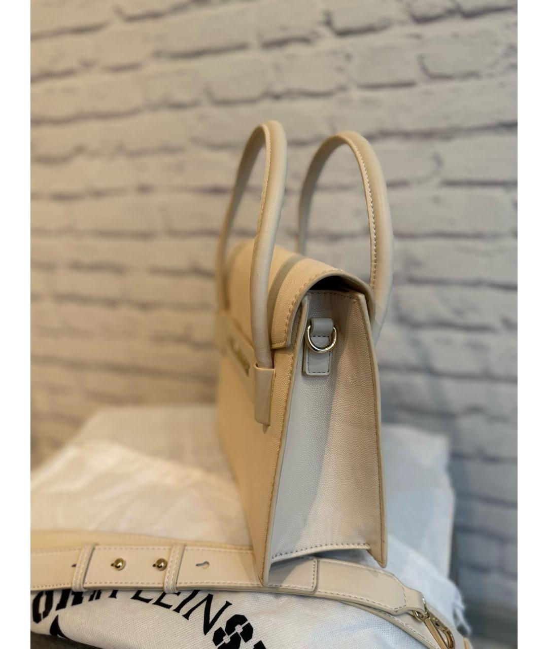 PLEIN SPORT Бежевая сумка с короткими ручками из искусственной кожи, фото 2
