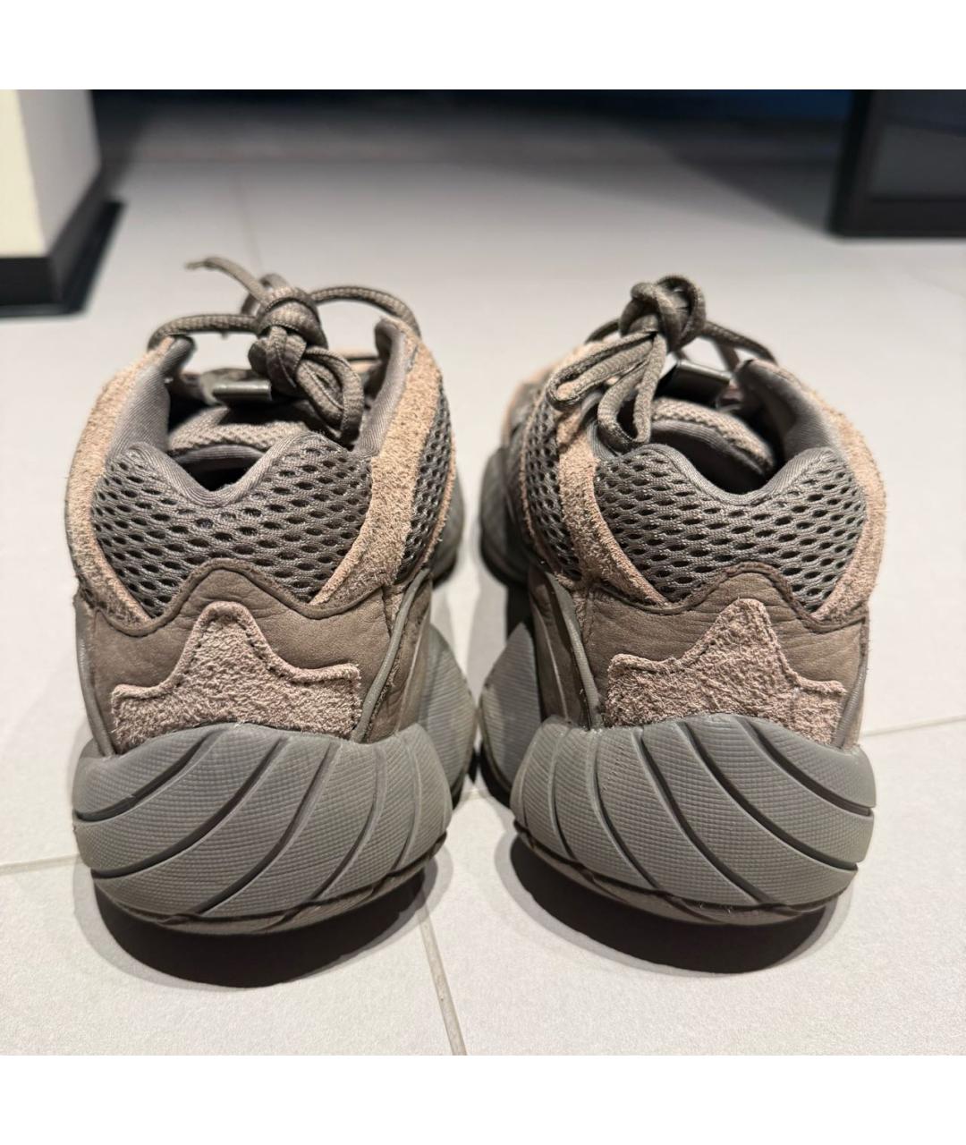 ADIDAS YEEZY Коричневые замшевые низкие кроссовки / кеды, фото 3