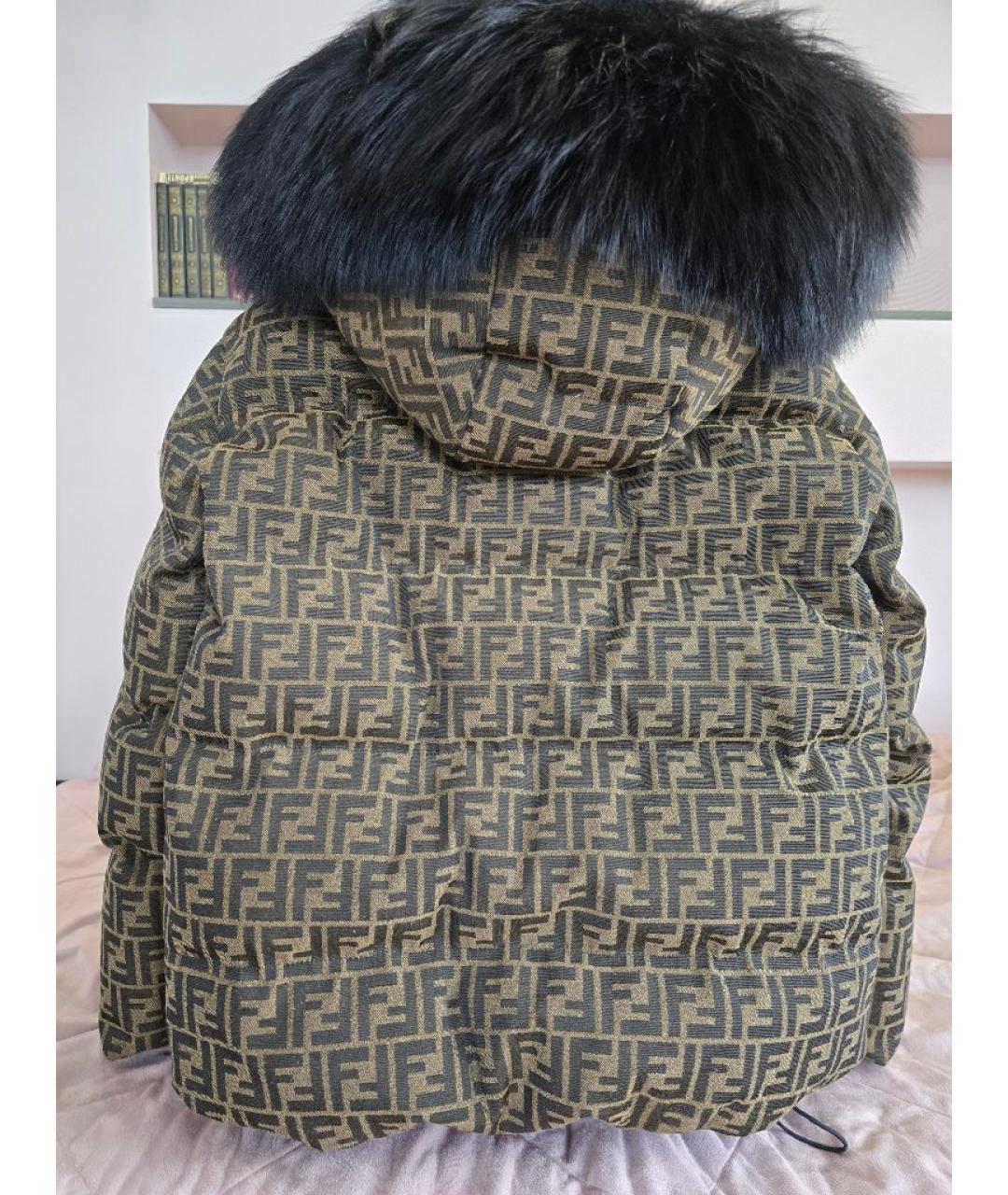 FENDI Коричневый пуховик, фото 4