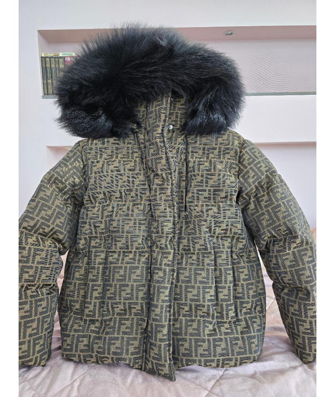 FENDI Коричневый пуховик, фото 3