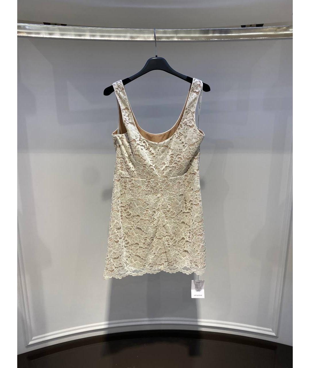 SELF-PORTRAIT Бежевое повседневное платье, фото 3