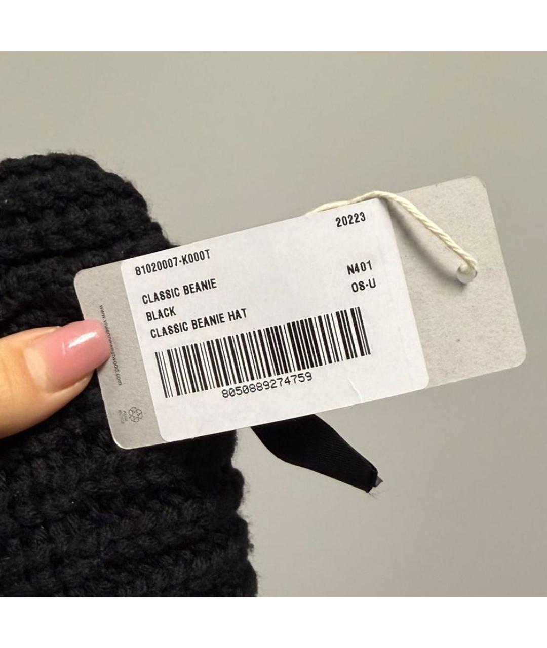 VIVIENNE WESTWOOD Черная шерстяная шапка, фото 3