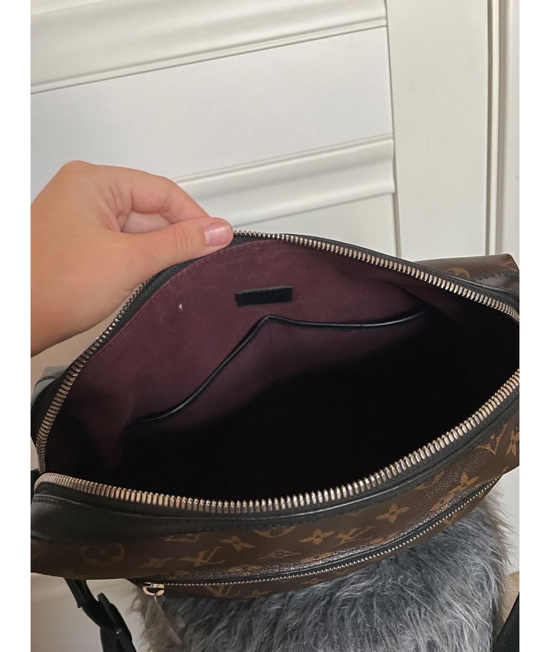 LOUIS VUITTON Коричневая кожаная сумка тоут, фото 4