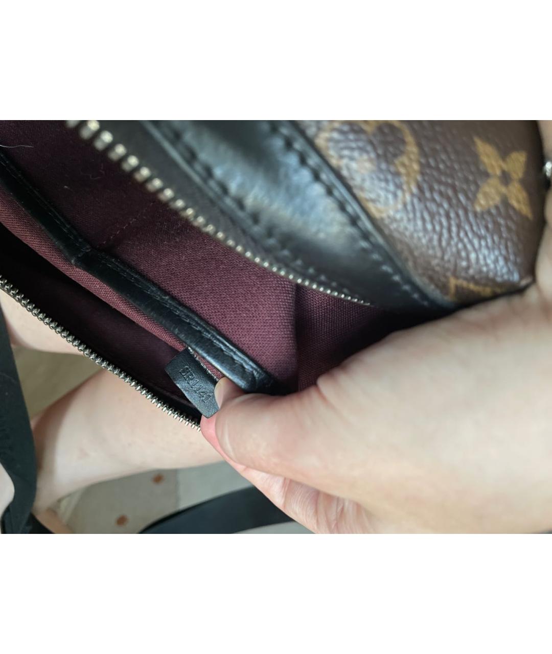 LOUIS VUITTON Коричневая кожаная сумка тоут, фото 7