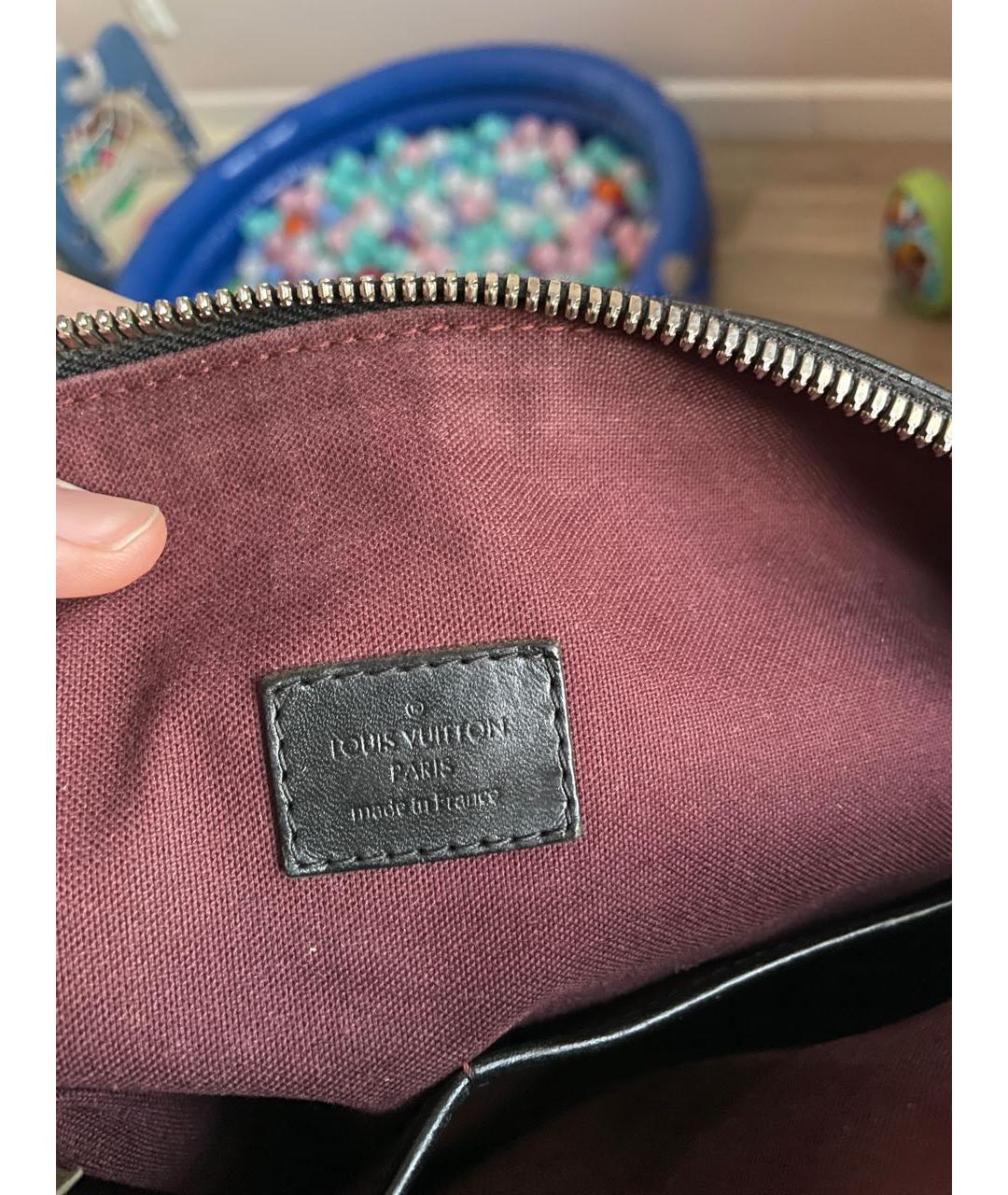 LOUIS VUITTON Коричневая кожаная сумка тоут, фото 8