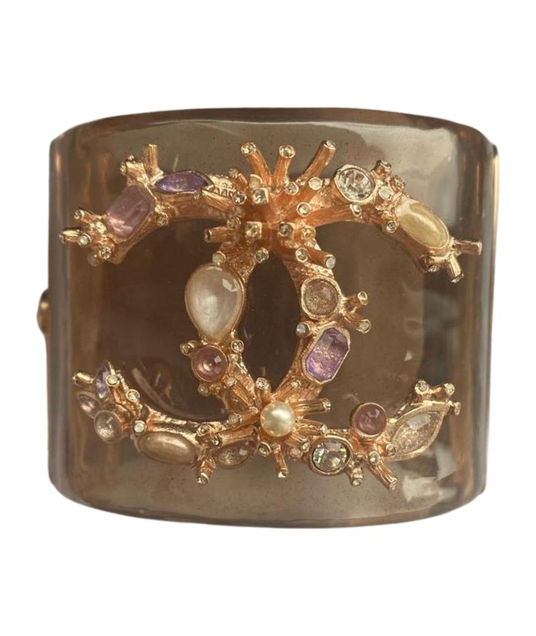 CHANEL Бежевый пластиковый браслет, фото 1