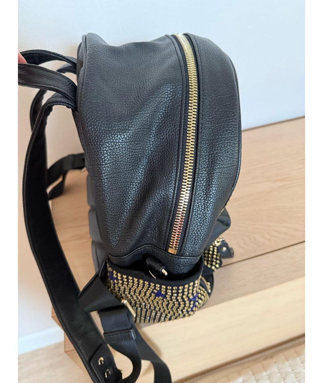 PHILIPP PLEIN Черный синтетический рюкзак, фото 2
