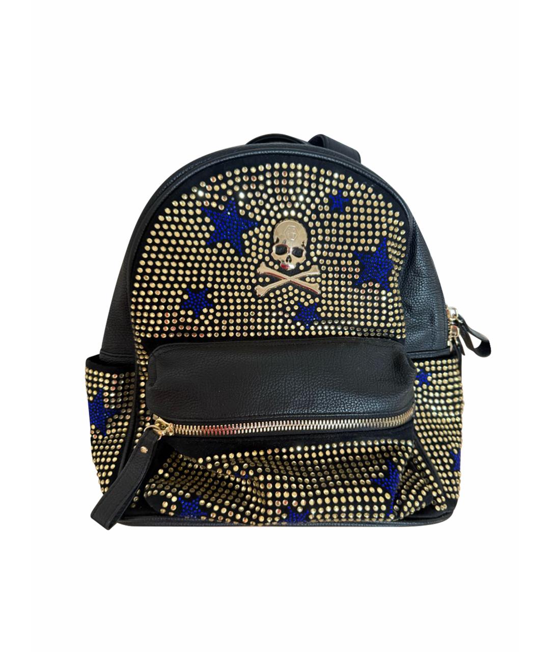 PHILIPP PLEIN Черный синтетический рюкзак, фото 1