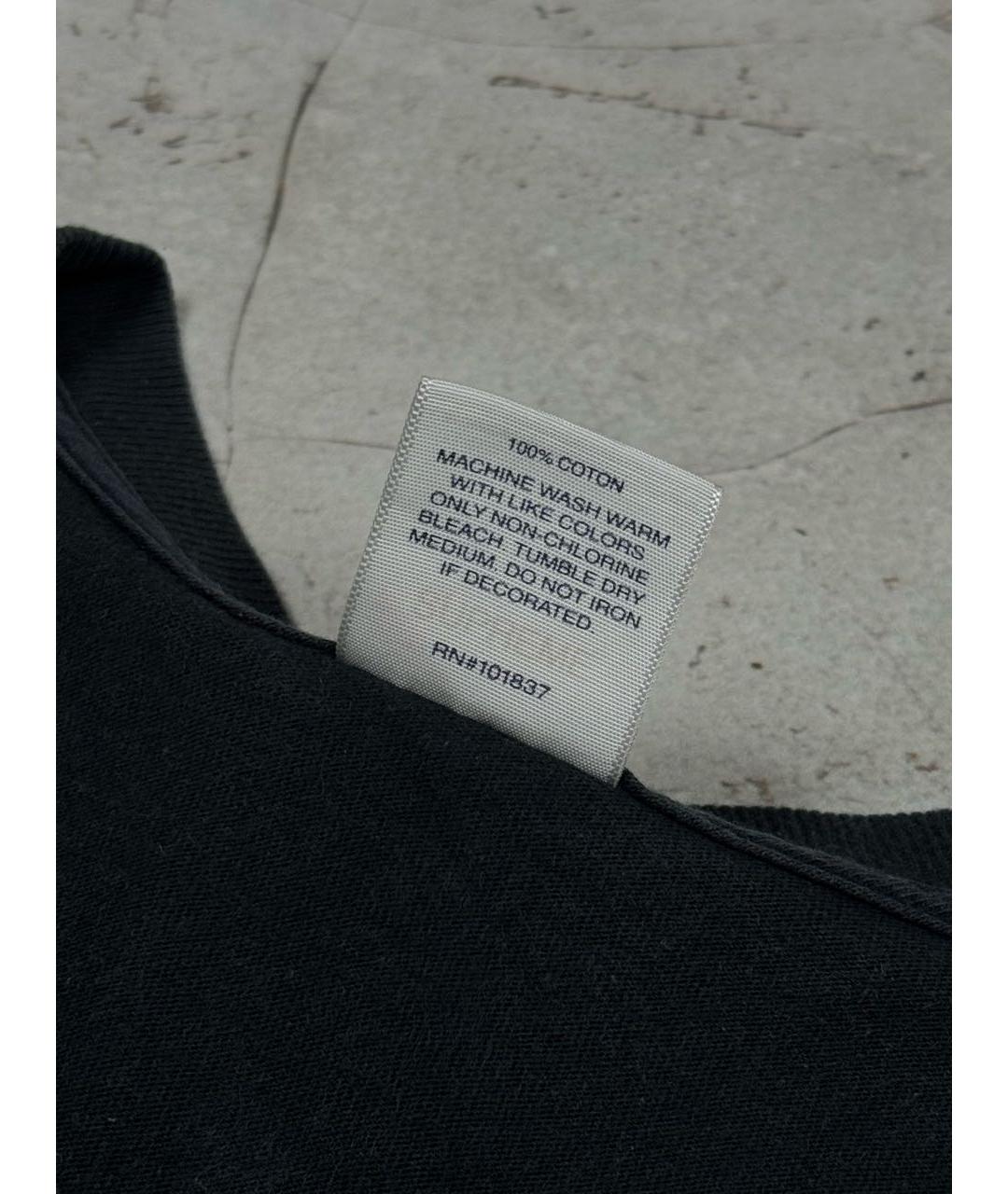 SUPREME Черная хлопковая футболка, фото 5