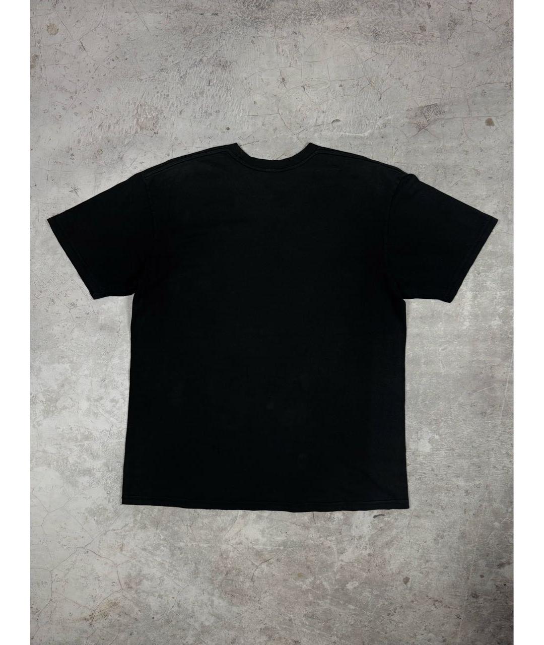 SUPREME Черная хлопковая футболка, фото 2