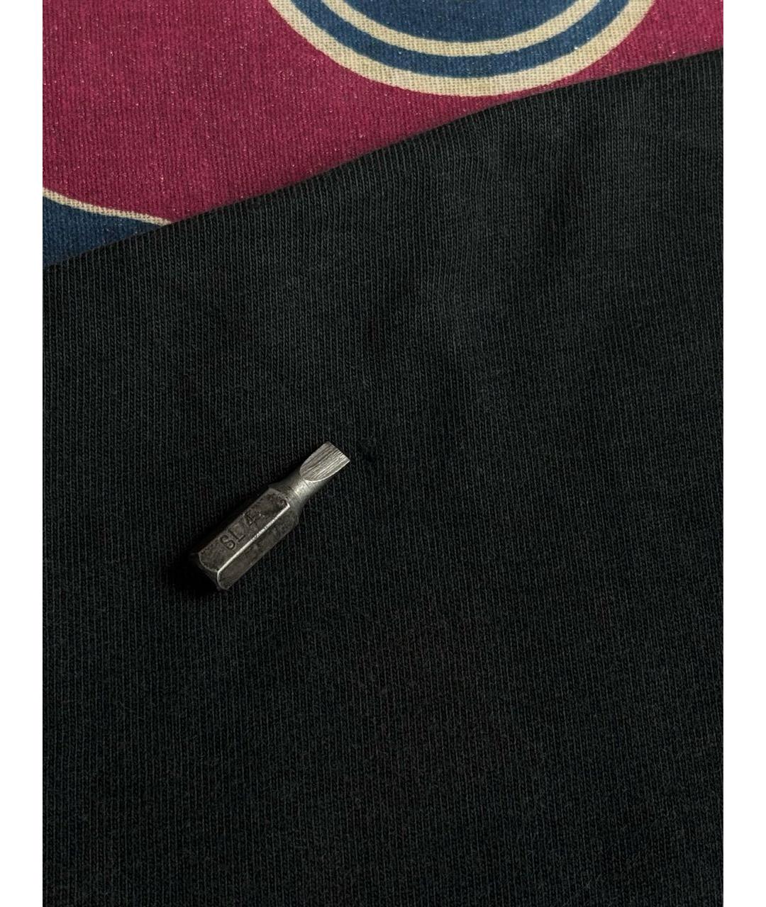 SUPREME Черная хлопковая футболка, фото 7