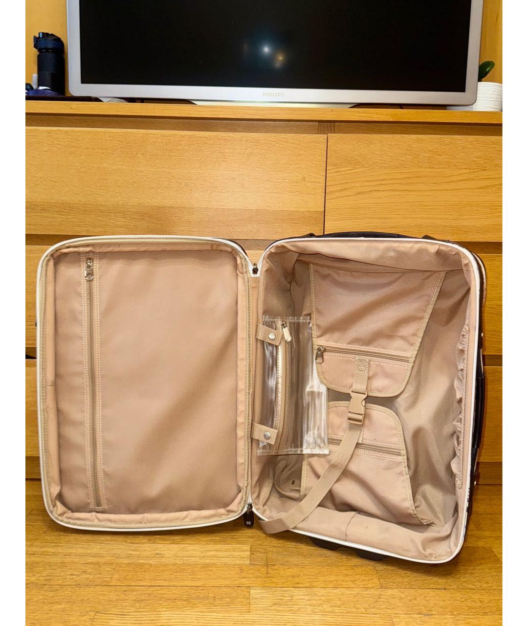 LANCEL Белый кожаный чемодан, фото 4