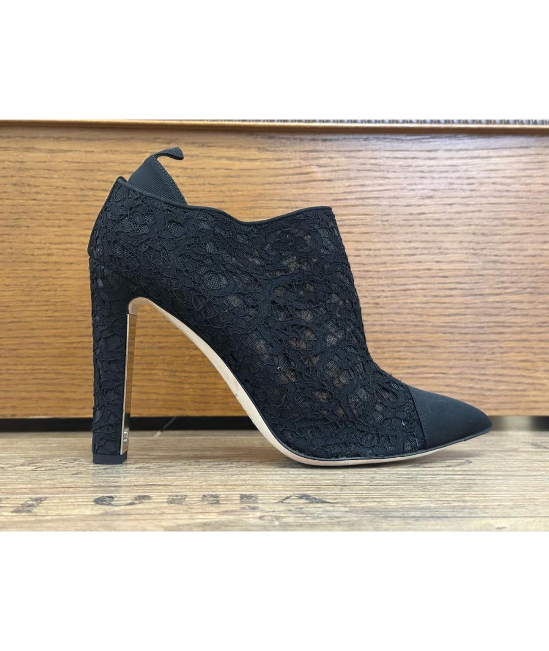 CHANEL Черные текстильные ботильоны, фото 5