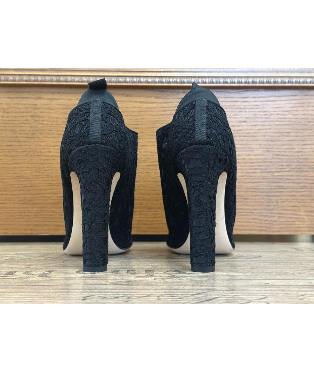 CHANEL Черные текстильные ботильоны, фото 4