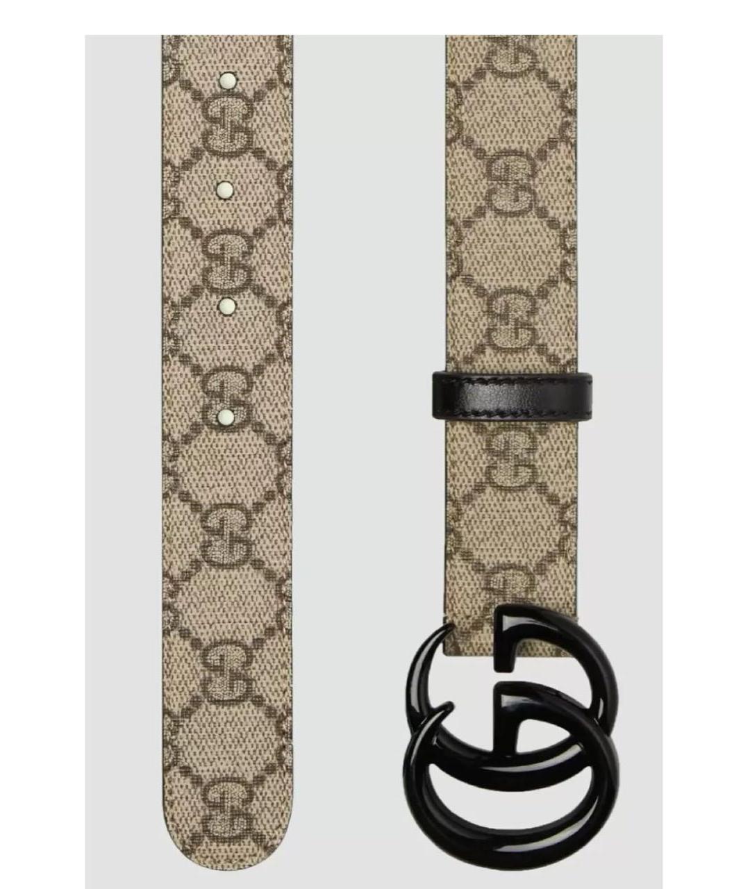 GUCCI Бежевый кожаный ремень, фото 4