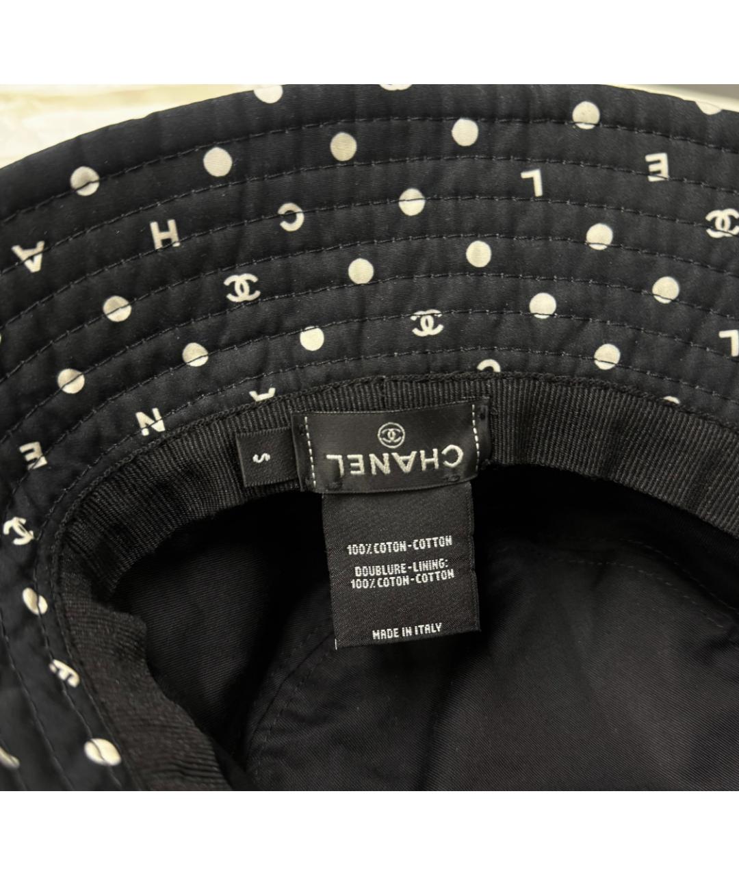 CHANEL Черная хлопковая панама, фото 2