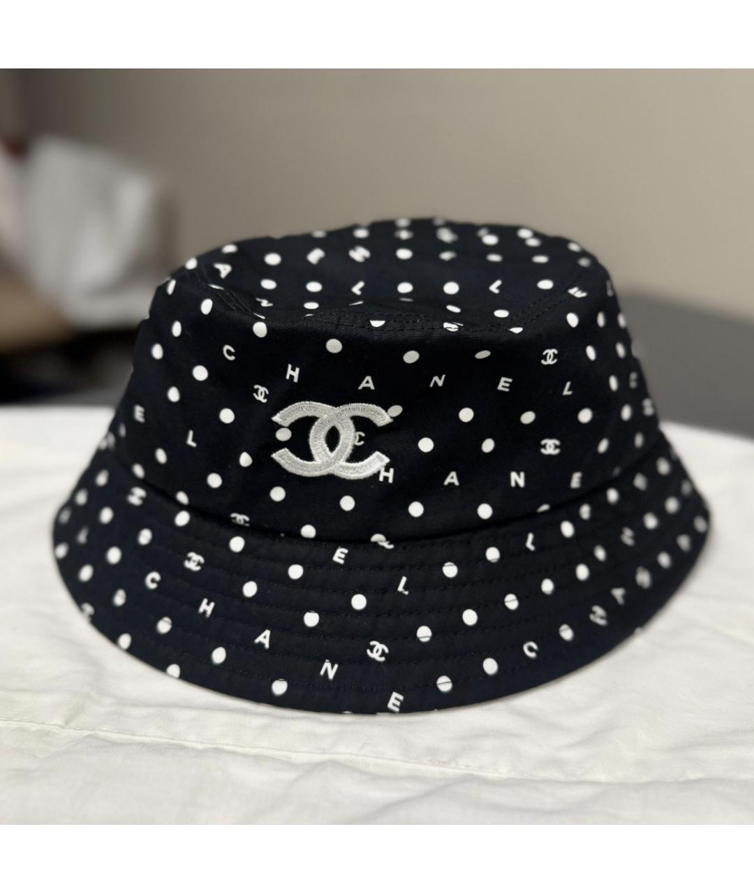 CHANEL Черная хлопковая панама, фото 3