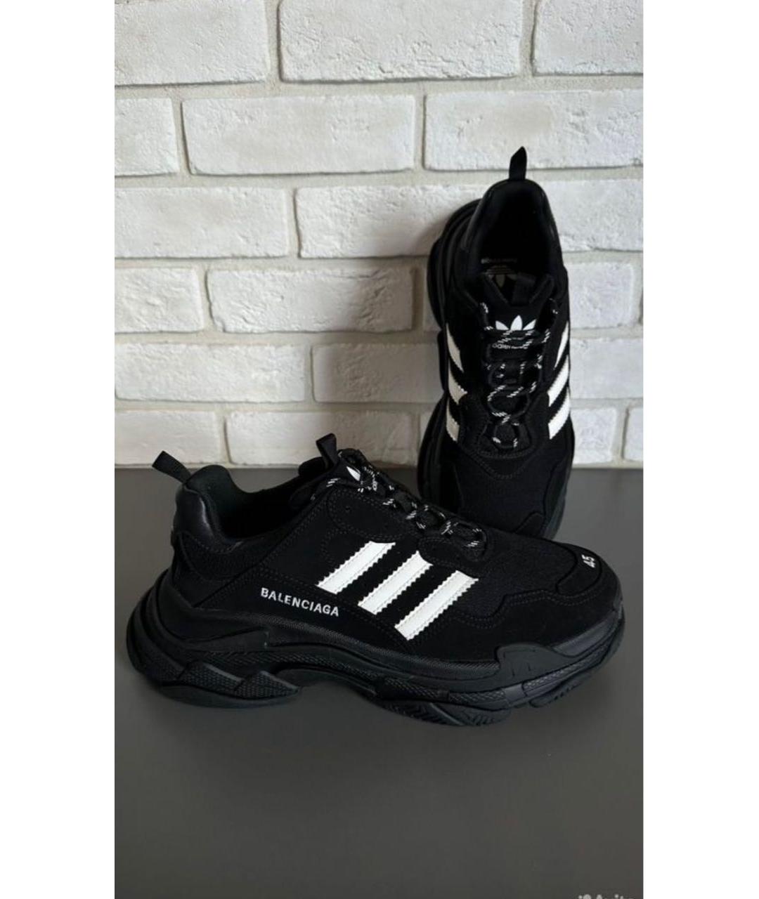 BALENCIAGA Черные замшевые низкие кроссовки / кеды, фото 8