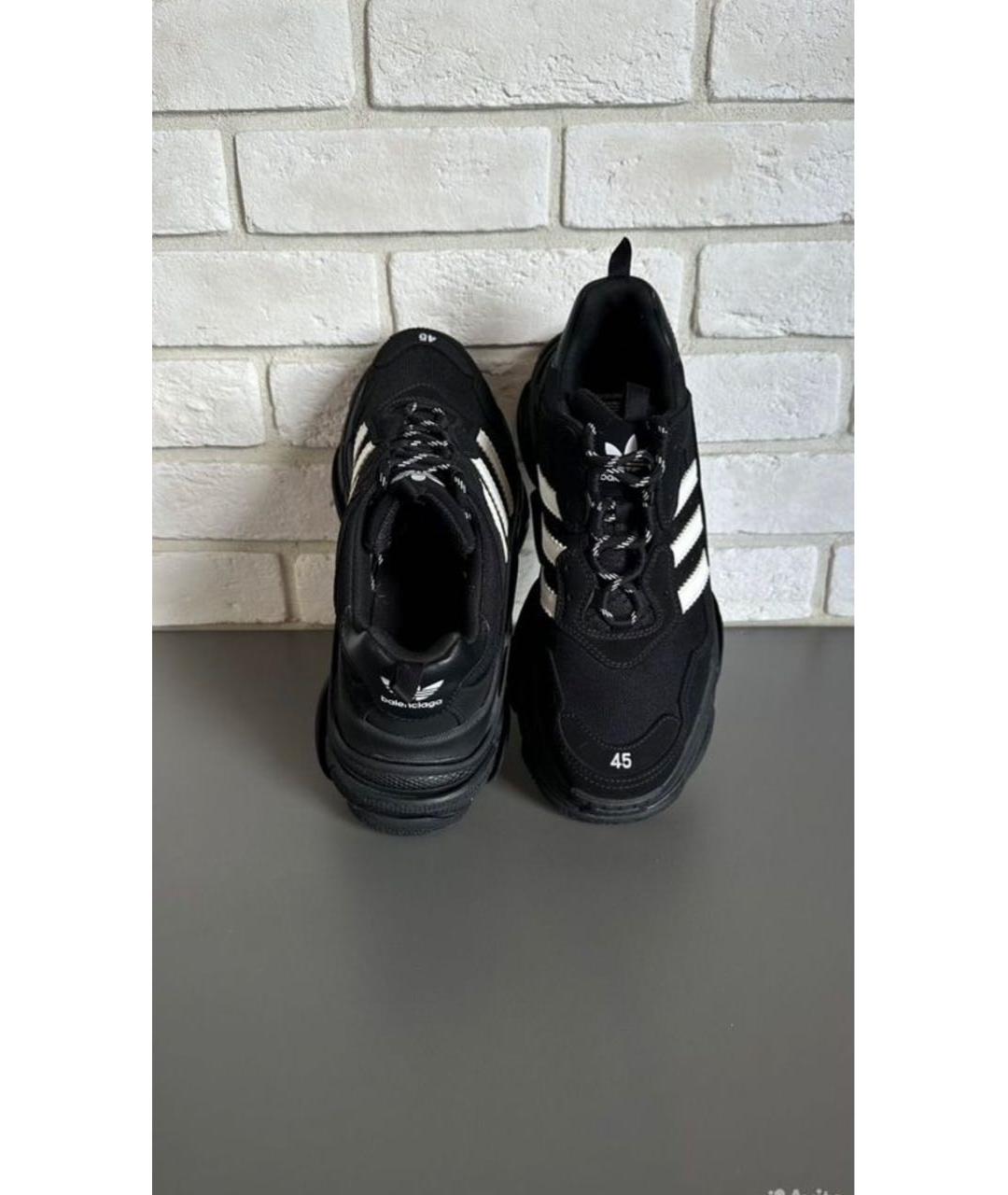 BALENCIAGA Черные замшевые низкие кроссовки / кеды, фото 7