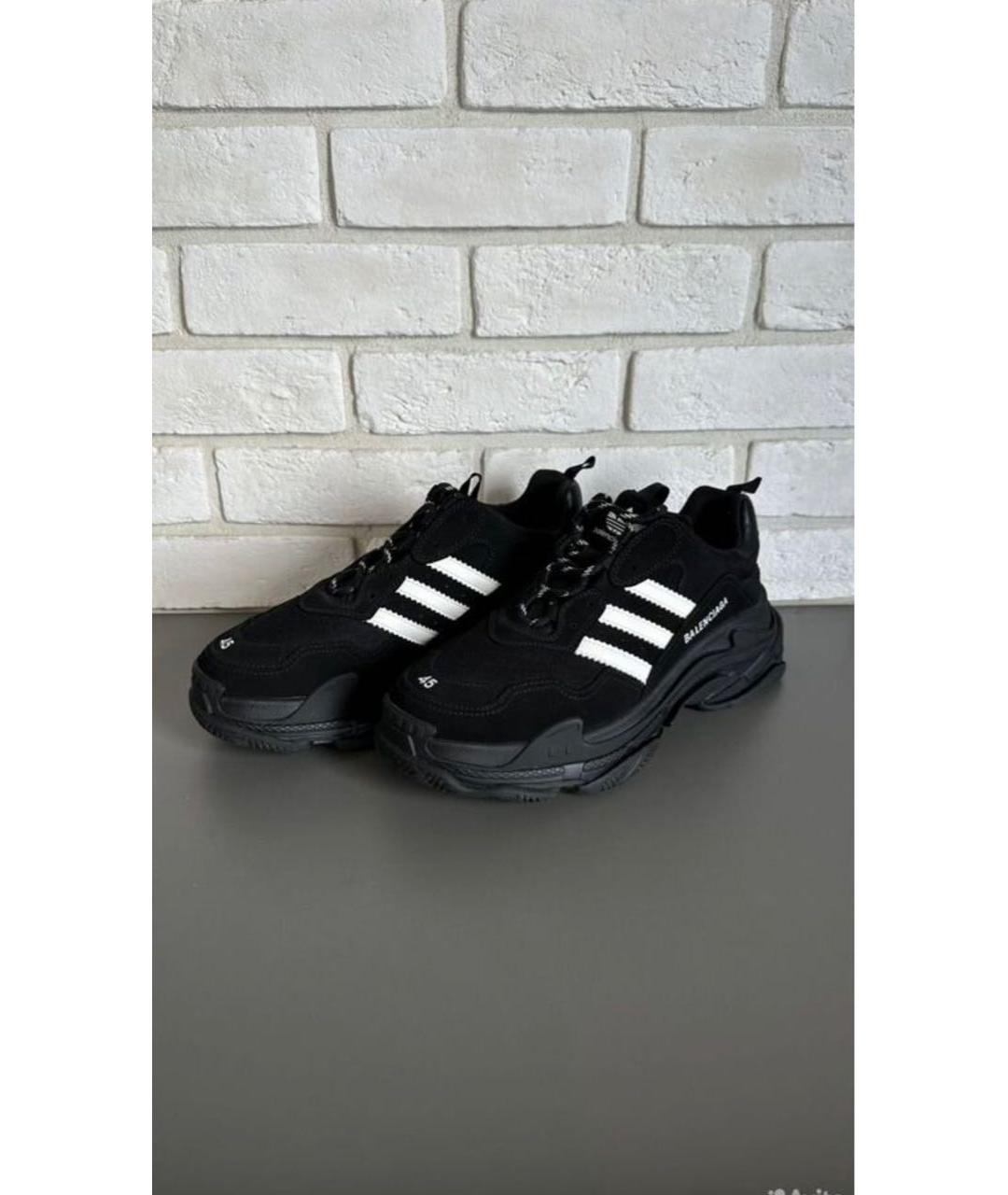 BALENCIAGA Черные замшевые низкие кроссовки / кеды, фото 3