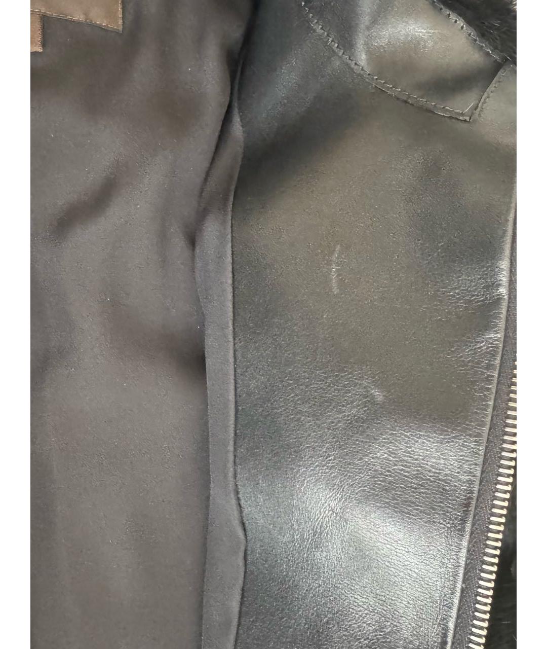 LOUIS VUITTON Черная меховая шуба, фото 8