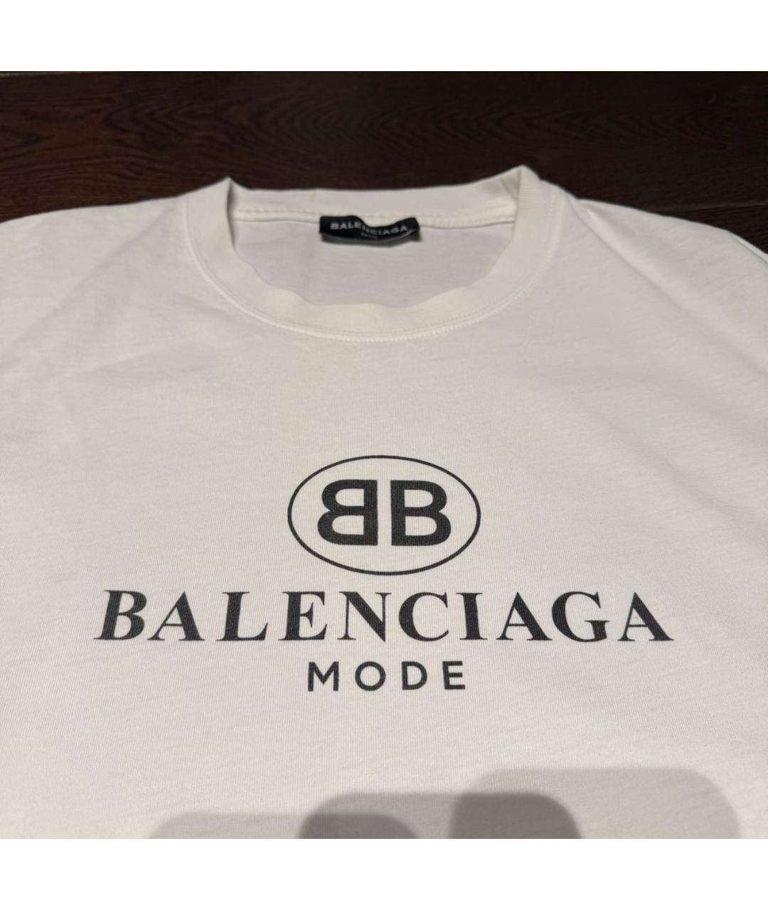BALENCIAGA Белая хлопковая майка, фото 4