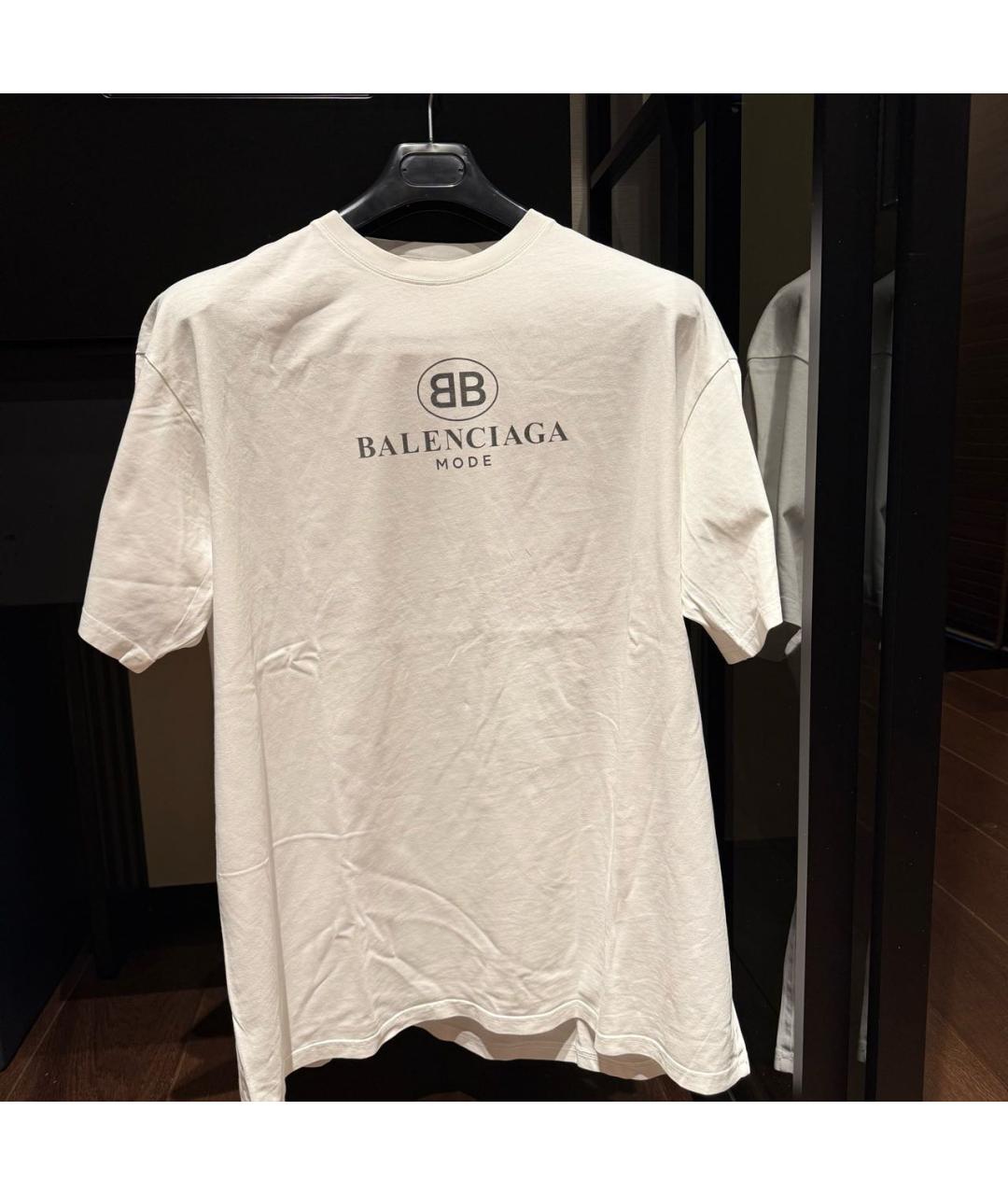 BALENCIAGA Белая хлопковая майка, фото 2