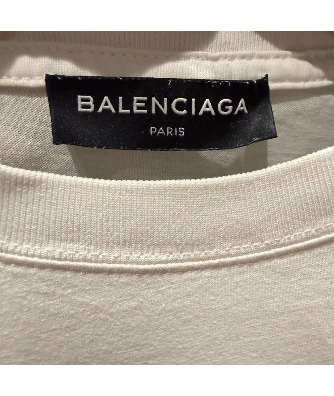 BALENCIAGA Белая хлопковая майка, фото 5