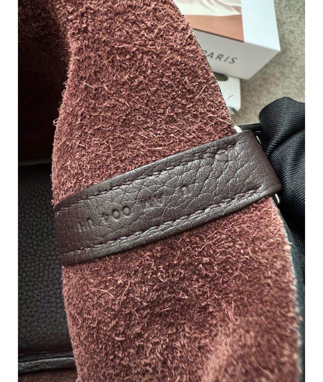 HERMES Фиолетовая кожаная сумка с короткими ручками, фото 5