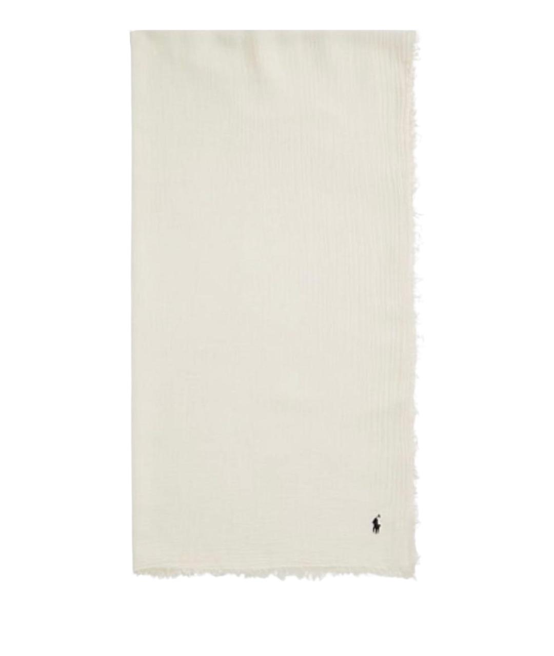 POLO RALPH LAUREN Белый шерстяной платок, фото 1