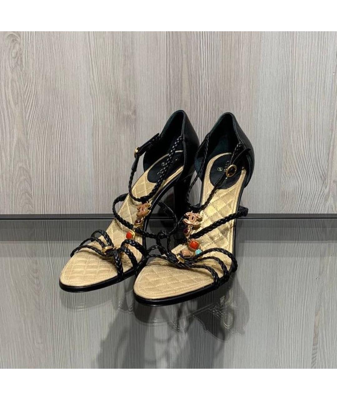 CHANEL Кожаные босоножки, фото 1