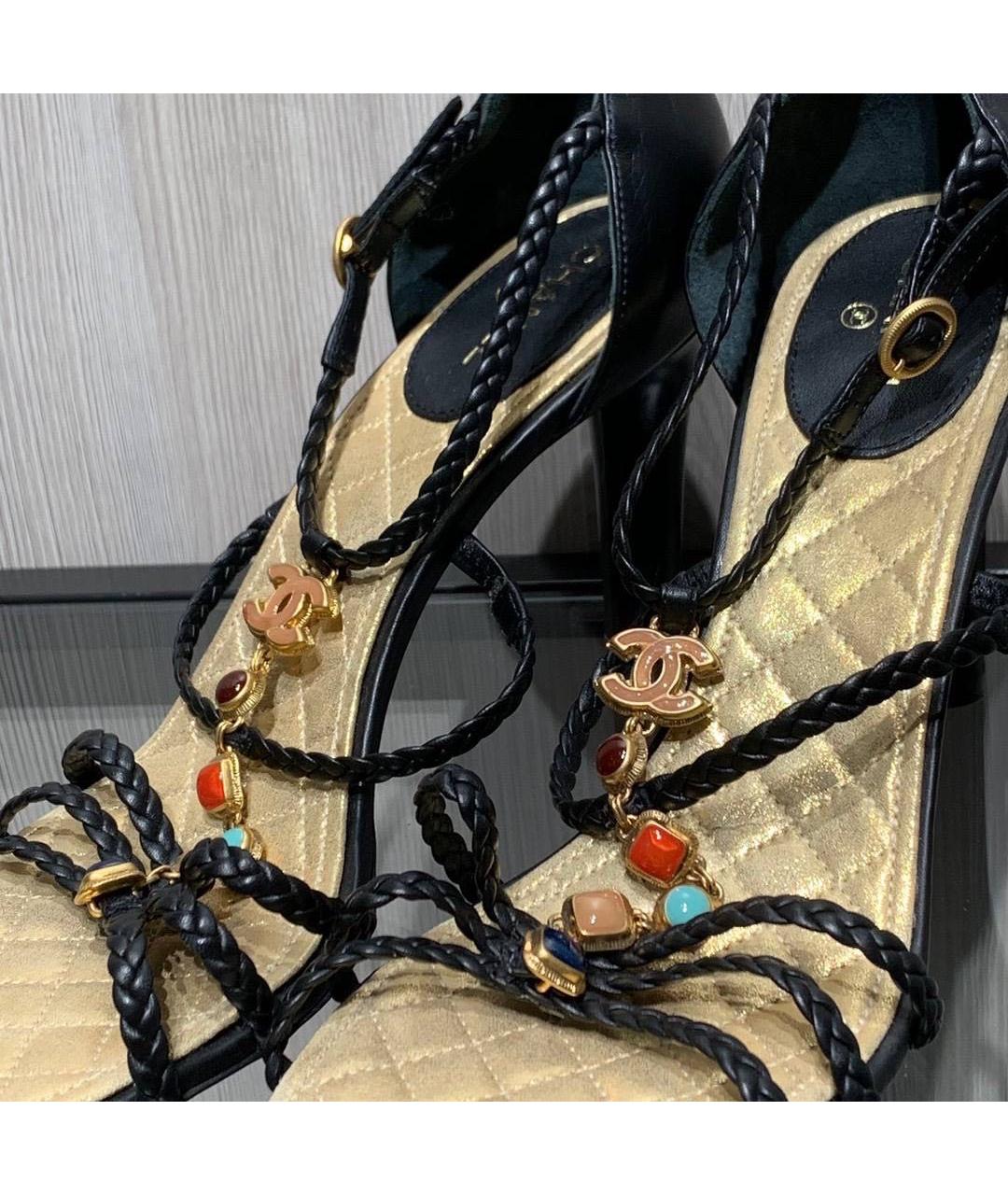 CHANEL Кожаные босоножки, фото 3